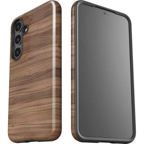 Natural Walnut Wood Galaxy S24 Impact Case